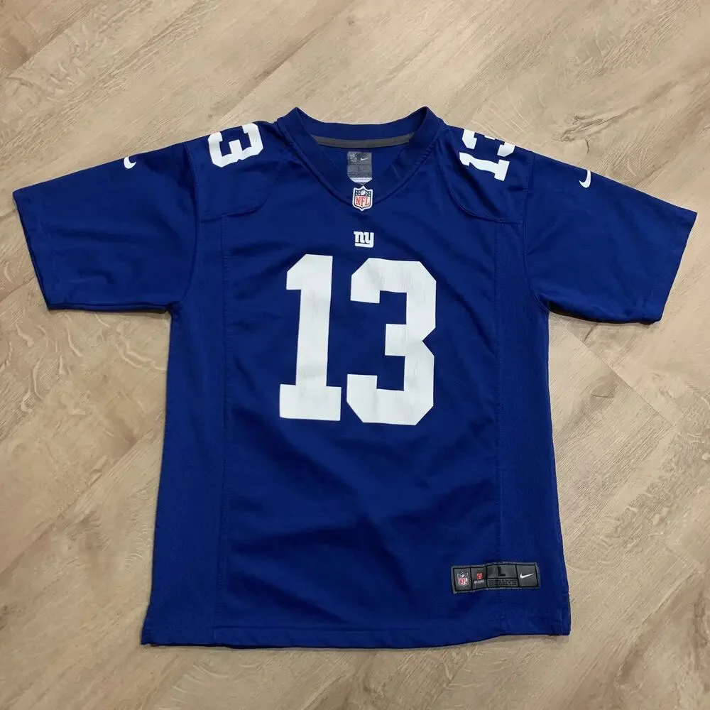 Nike NFL NY New York Giants Odell Beckham Jr. #13 Jersey Youth Boys Large L Blue